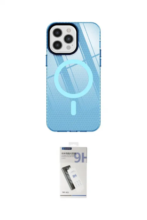 ieg™ iPhone 12 Pro Max Kılıf Doruk Prime - Şeffaf Uv Polymer Nano Ekran Koruyucu