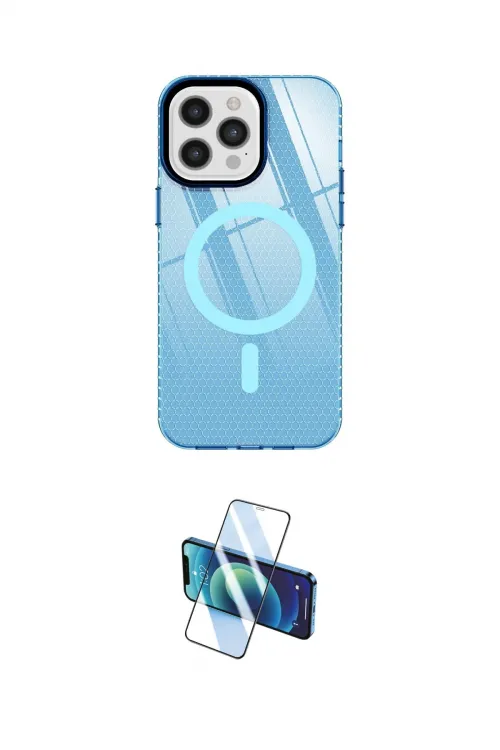 ieg™ iPhone 12 Pro Max Kılıf Doruk Prime - Siyah 3D Antistatik Cam Ekran Koruyucu