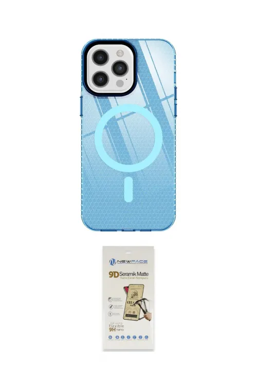 ieg™ iPhone 12 Pro Max Kılıf Doruk Prime - Siyah Mat Seramik Nano Ekran Koruyucu