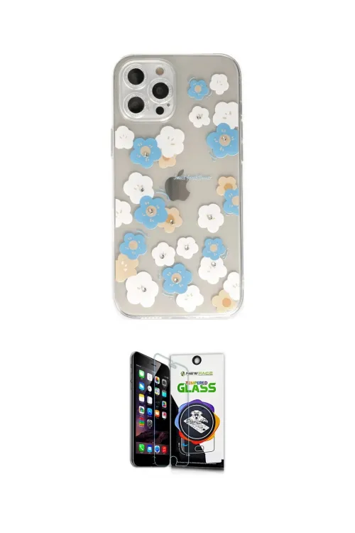 ieg™ iPhone 12 Pro Max Kılıf Eksen Asil Prime - Şeffaf Temperli Cam Ekran Koruyucu