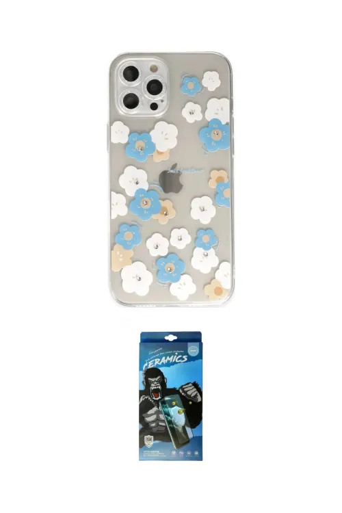 ieg™ iPhone 12 Pro Max Kılıf Eksen Asil Prime - Siyah 34D Izgaralı Cam