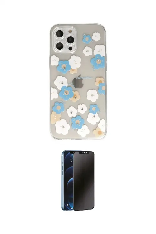 ieg™ iPhone 12 Pro Max Kılıf Eksen Asil Prime - Siyah 3D Antistatik Hayalet Cam Ekran Koruyucu