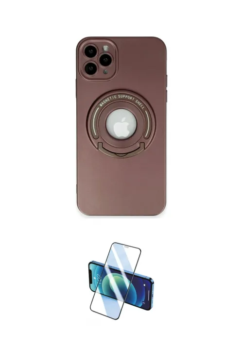 ieg™ iPhone 12 Pro Max Kılıf Eksen Klasik Prime - Siyah 3D Antistatik Cam Ekran Koruyucu