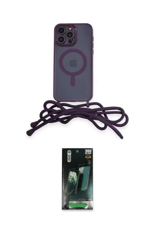 ieg™ iPhone 12 Pro Max Kılıf Eksen Özel Seri - Şeffaf 360 Full Body Arka Koruyucu
