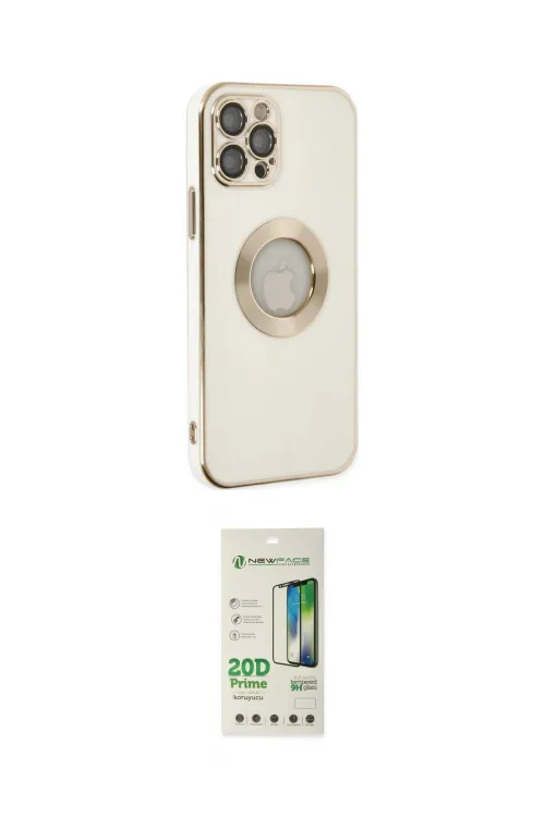 ieg™ iPhone 12 Pro Max Kılıf İz Form Serisi - Siyah 20D Premium Cam Ekran Koruyucu