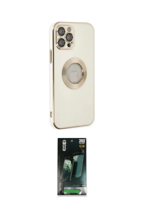 ieg™ iPhone 12 Pro Max Kılıf İz Form Serisi - Siyah 360 Mat Full Body Arka Koruyucu