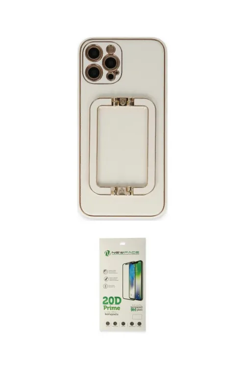 ieg™ iPhone 12 Pro Max Kılıf Kozmos Minimal Prime - Siyah 20D Premium Cam Ekran Koruyucu