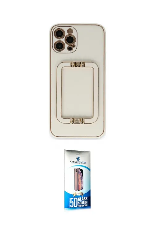 ieg™ iPhone 12 Pro Max Kılıf Kozmos Minimal Prime - Siyah 5D Eko Cam Ekran Koruyucu