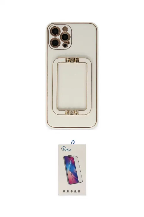ieg™ iPhone 12 Pro Max Kılıf Kozmos Minimal Prime - Siyah Joko 5D Cam