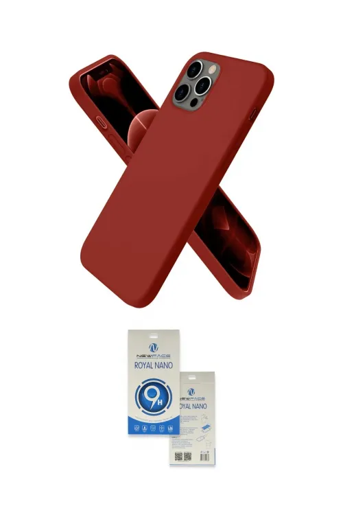 ieg™ iPhone 12 Pro Max Kılıf Kozmos Yansıma Özel Seri - Şeffaf Royal Nano Ekran Koruyucu