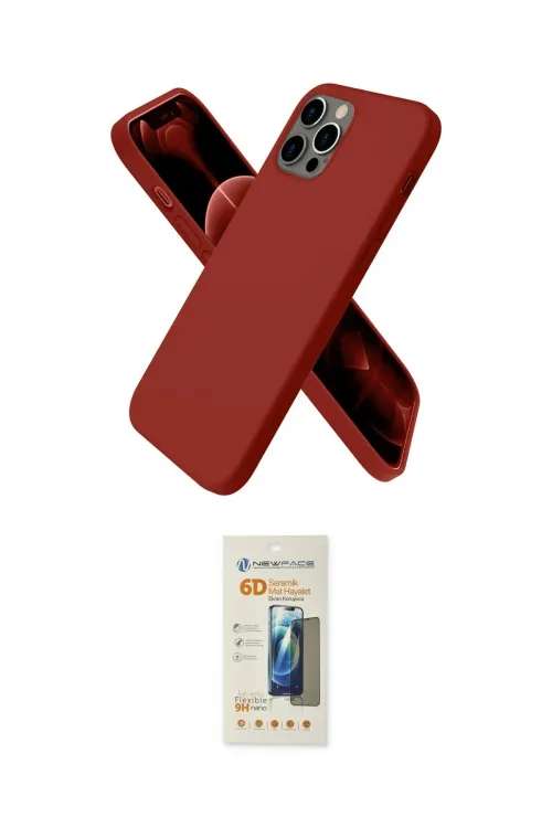 ieg™ iPhone 12 Pro Max Kılıf Kozmos Yansıma Özel Seri - Siyah 6D Mat Seramik Hayalet Nano Ekran Koruyucu