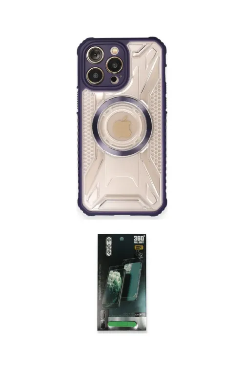 ieg™ iPhone 12 Pro Max Kılıf Kutup Modern - Şeffaf 360 Full Body Arka Koruyucu