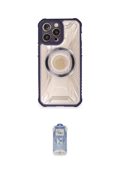 ieg™ iPhone 12 Pro Max Kılıf Kutup Modern - Siyah Joko Magic 5D Cam