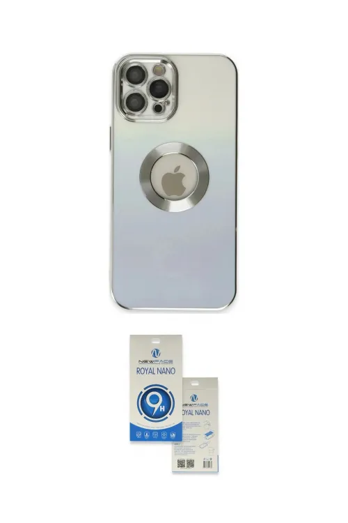 ieg™ iPhone 12 Pro Max Kılıf Kutup Yansıma Özel Seri - Şeffaf Royal Nano Ekran Koruyucu