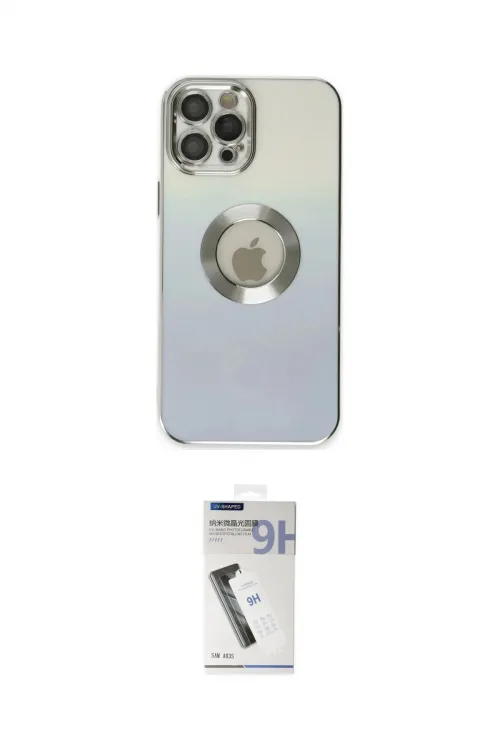 ieg™ iPhone 12 Pro Max Kılıf Kutup Yansıma Özel Seri - Şeffaf Uv Polymer Nano Ekran Koruyucu