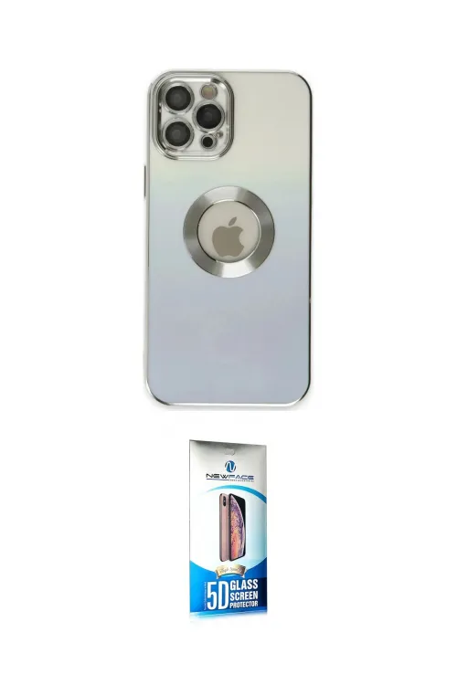 ieg™ iPhone 12 Pro Max Kılıf Kutup Yansıma Özel Seri - Siyah 5D Eko Cam Ekran Koruyucu