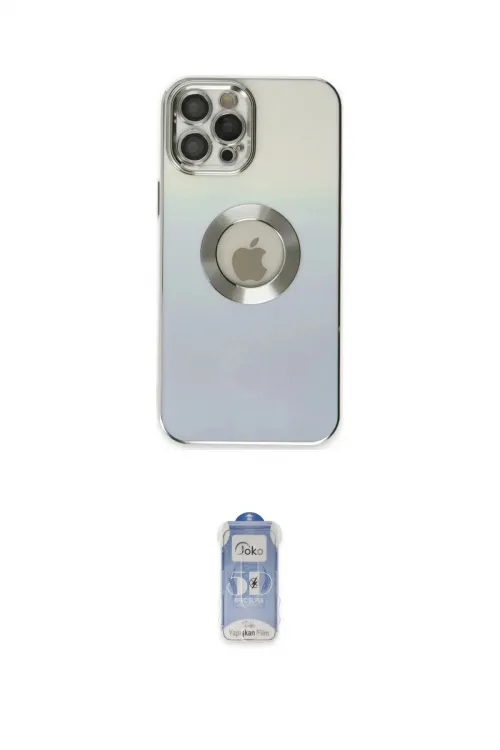 ieg™ iPhone 12 Pro Max Kılıf Kutup Yansıma Özel Seri - Siyah Joko Magic 5D Cam