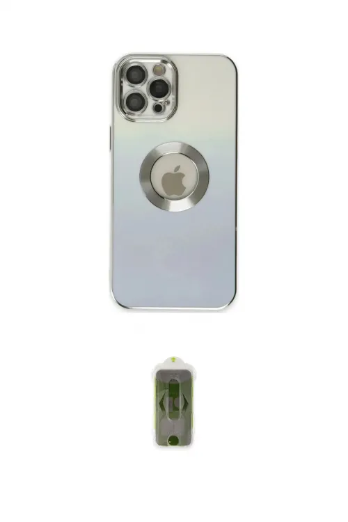 ieg™ iPhone 12 Pro Max Kılıf Kutup Yansıma Özel Seri - Siyah Joko Magic 5D Hayalet Cam