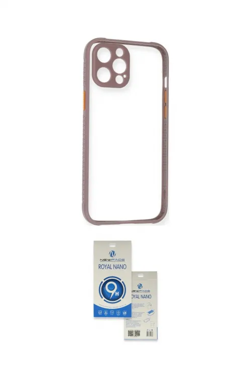 ieg™ iPhone 12 Pro Max Kılıf Nova Asil Özel Seri - Şeffaf Royal Nano Ekran Koruyucu