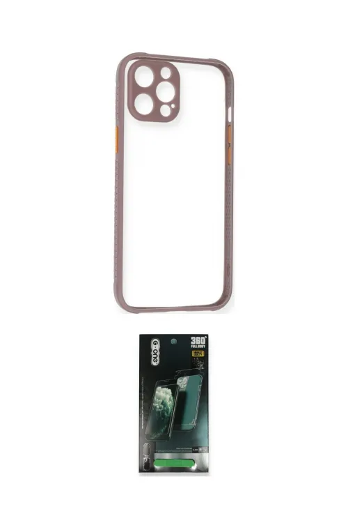 ieg™ iPhone 12 Pro Max Kılıf Nova Asil Özel Seri - Siyah 360 Mat Full Body Arka Koruyucu