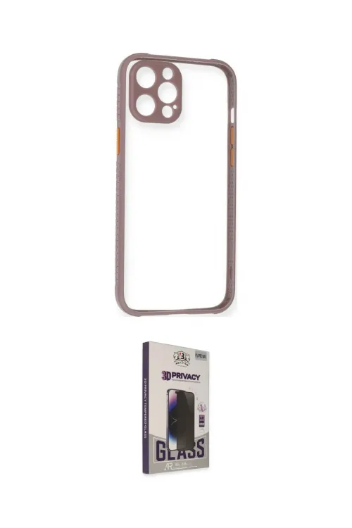 ieg™ iPhone 12 Pro Max Kılıf Nova Asil Özel Seri - Siyah Bilvis Hayalet Cam Ekran Koruyucu