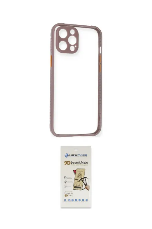 ieg™ iPhone 12 Pro Max Kılıf Nova Asil Özel Seri - Siyah Mat Seramik Nano Ekran Koruyucu