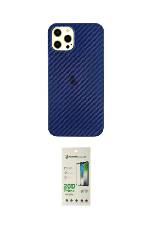 ieg™ iPhone 12 Pro Max Kılıf Nova Çizgi - Siyah 20D Premium Cam Ekran Koruyucu