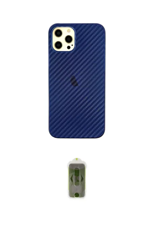 ieg™ iPhone 12 Pro Max Kılıf Nova Çizgi - Siyah Joko Magic 5D Hayalet Cam