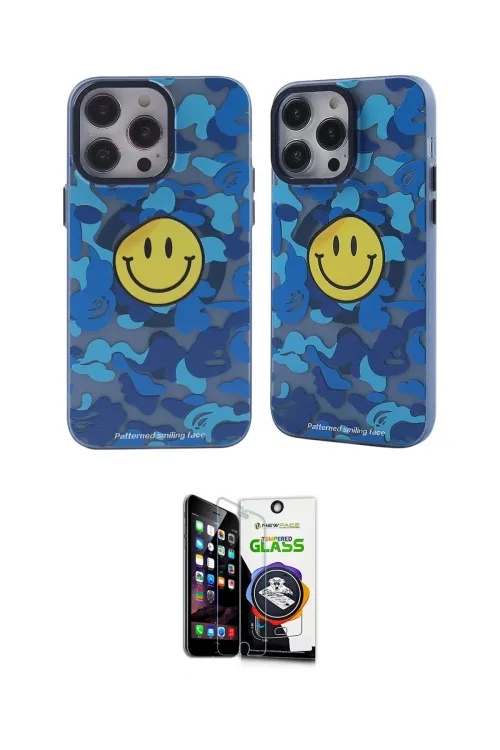 ieg™ iPhone 12 Pro Max Kılıf Nova Doku Koleksiyonu - Şeffaf Temperli Cam Ekran Koruyucu