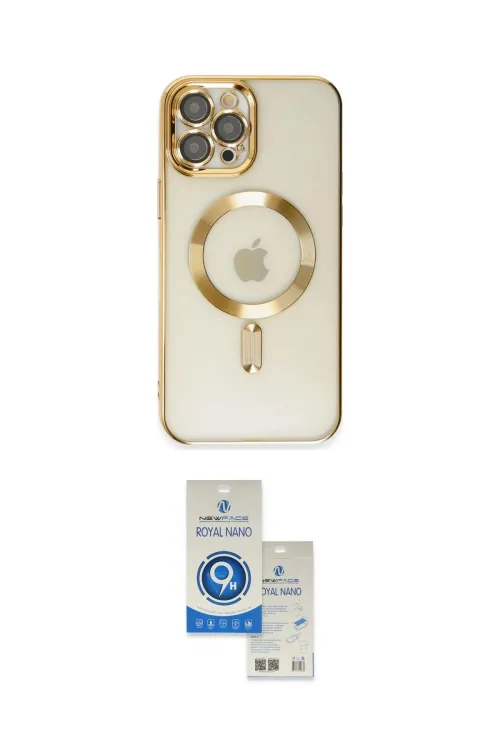 ieg™ iPhone 12 Pro Max Kılıf Nova Işık Özel Seri - Şeffaf Royal Nano Ekran Koruyucu