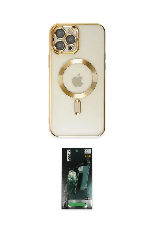 ieg™ iPhone 12 Pro Max Kılıf Nova Işık Özel Seri - Siyah 360 Mat Full Body Arka Koruyucu