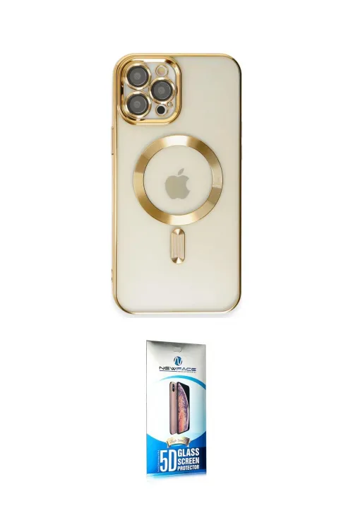 ieg™ iPhone 12 Pro Max Kılıf Nova Işık Özel Seri - Siyah 5D Eko Cam Ekran Koruyucu