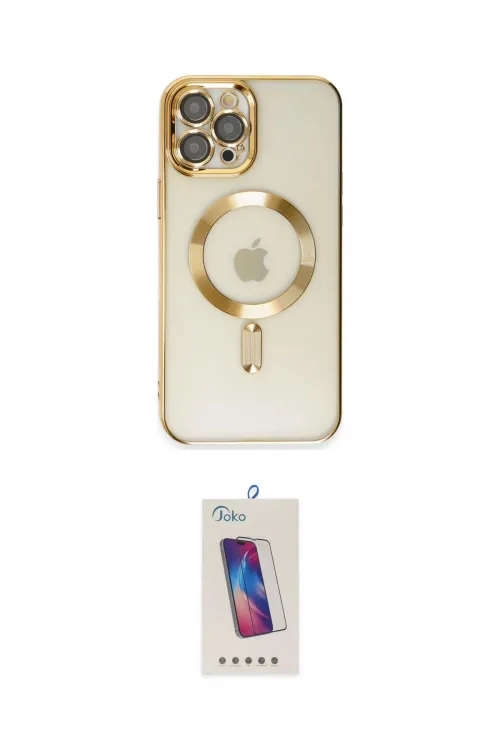 ieg™ iPhone 12 Pro Max Kılıf Nova Işık Özel Seri - Siyah Joko 5D Cam