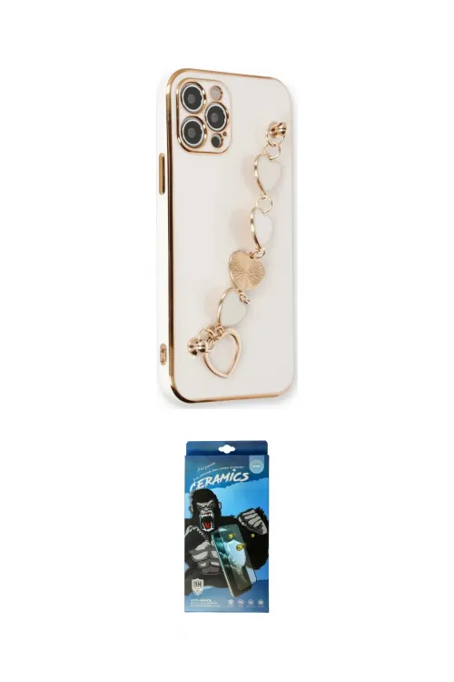 ieg™ iPhone 12 Pro Max Kılıf Nova Işık Prime - Siyah 34D Izgaralı Cam