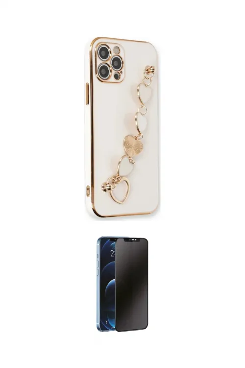 ieg™ iPhone 12 Pro Max Kılıf Nova Işık Prime - Siyah 3D Antistatik Hayalet Cam Ekran Koruyucu