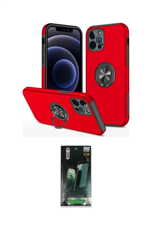 ieg™ iPhone 12 Pro Max Kılıf Odak Form Prime - Şeffaf 360 Full Body Arka Koruyucu