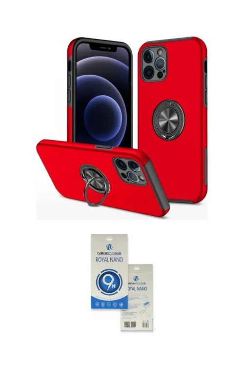 ieg™ iPhone 12 Pro Max Kılıf Odak Form Prime - Şeffaf Royal Nano Ekran Koruyucu