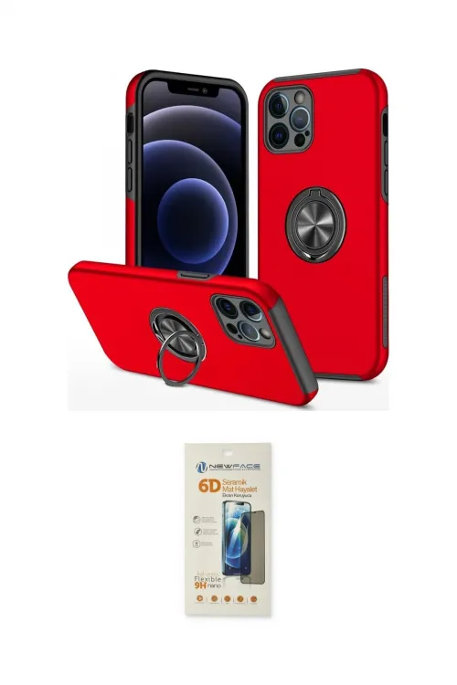 ieg™ iPhone 12 Pro Max Kılıf Odak Form Prime - Siyah 6D Mat Seramik Hayalet Nano Ekran Koruyucu