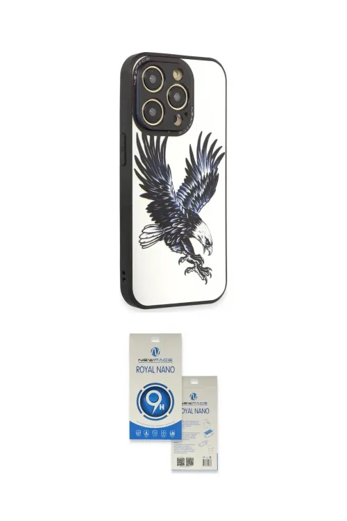 ieg™ iPhone 12 Pro Max Kılıf Odak Klasik Serisi - Şeffaf Royal Nano Ekran Koruyucu