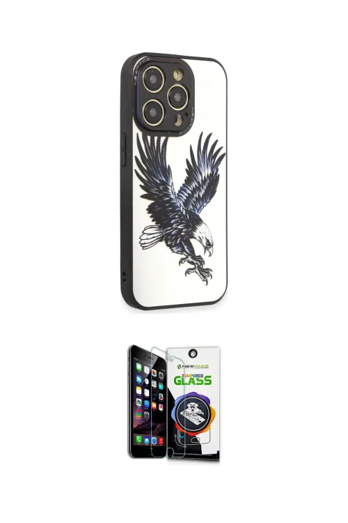 ieg™ iPhone 12 Pro Max Kılıf Odak Klasik Serisi - Şeffaf Temperli Cam Ekran Koruyucu