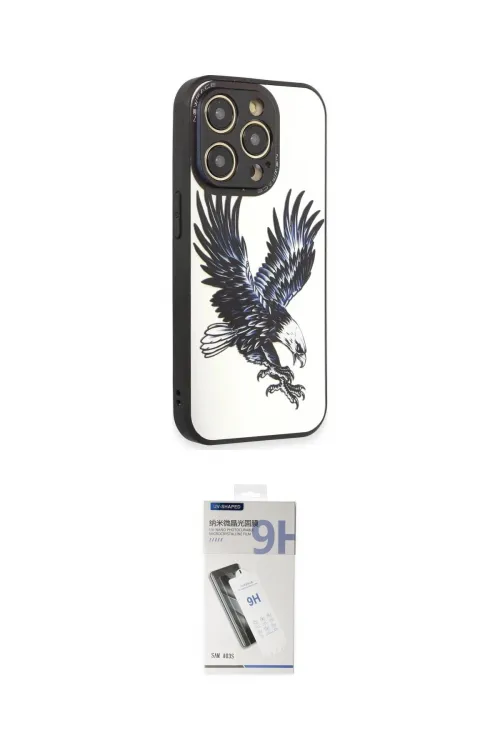 ieg™ iPhone 12 Pro Max Kılıf Odak Klasik Serisi - Şeffaf Uv Polymer Nano Ekran Koruyucu