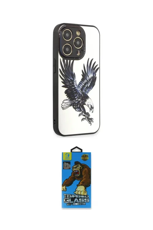 ieg™ iPhone 12 Pro Max Kılıf Odak Klasik Serisi - Siyah 18D Cam Ekran Koruyucu