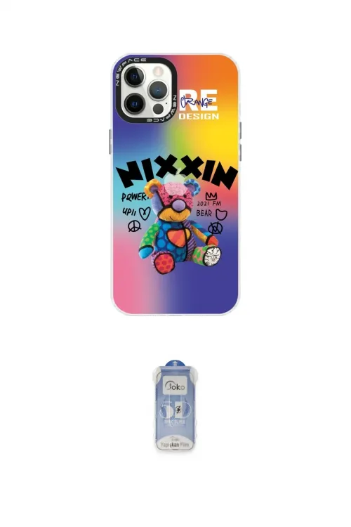 ieg™ iPhone 12 Pro Max Kılıf Siluet Çizgi Koleksiyonu - Siyah Joko Magic 5D Cam