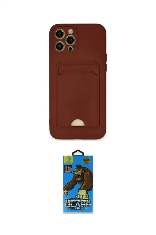 ieg™ iPhone 12 Pro Max Kılıf Vadi Çizgi Prime - Siyah 18D Cam Ekran Koruyucu