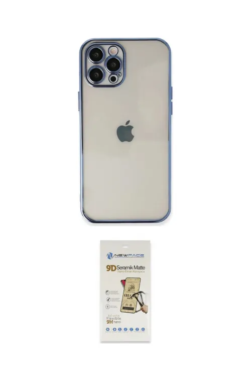 ieg™ iPhone 12 Pro Max Kılıf Vadi Minimal - Siyah Mat Seramik Nano Ekran Koruyucu