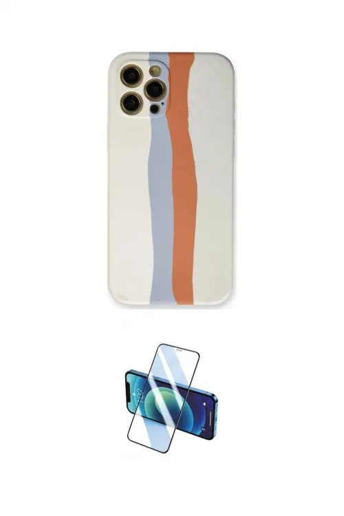ieg™ iPhone 12 Pro Max Kılıf Yadigar Çizgi - Siyah 3D Antistatik Seramik Nano Ekran Koruyucu