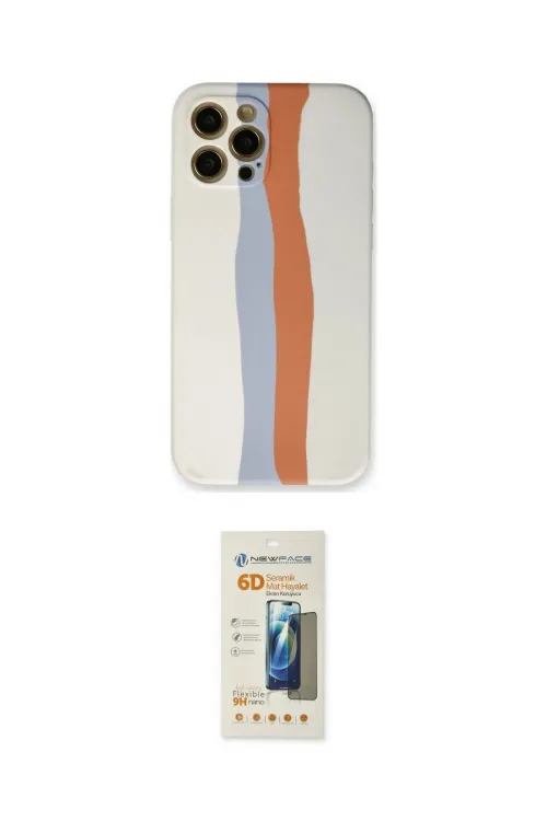 ieg™ iPhone 12 Pro Max Kılıf Yadigar Çizgi - Siyah 6D Mat Seramik Hayalet Nano Ekran Koruyucu