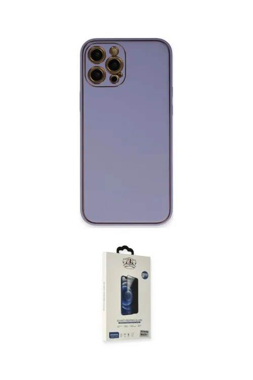 ieg™ iPhone 12 Pro Max Kılıf Yadigar Klasik - Siyah Bilvis Hayalet Cam Ekran Koruyucu