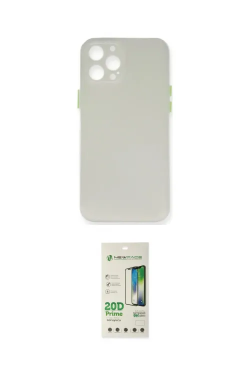 ieg™ iPhone 12 Pro Max Kılıf Yadigar Yansıma Serisi - Siyah 20D Premium Cam Ekran Koruyucu