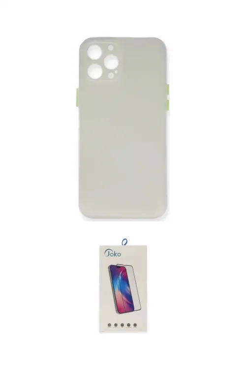 ieg™ iPhone 12 Pro Max Kılıf Yadigar Yansıma Serisi - Siyah Joko 5D Cam
